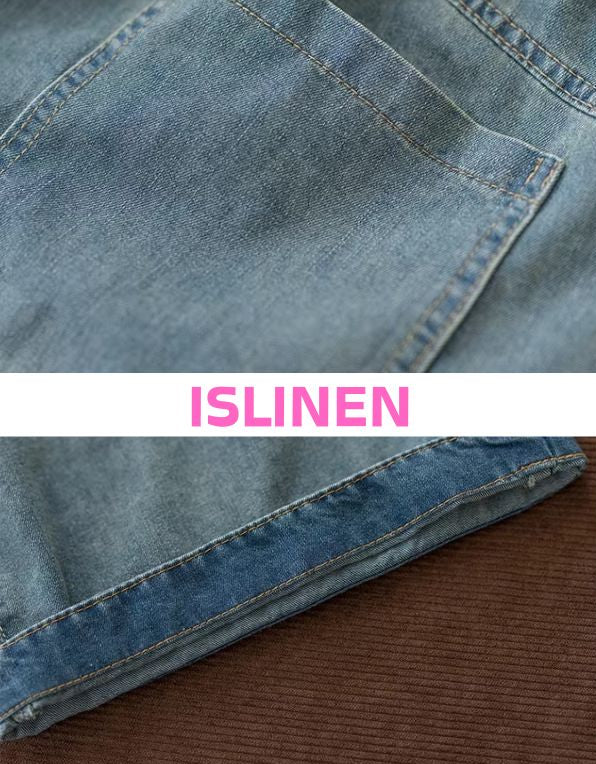 Loose Fit Denim Pants Women Wide Leg Casual Trousers