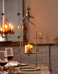 Candelabro de metal vintage para decoración del hogar