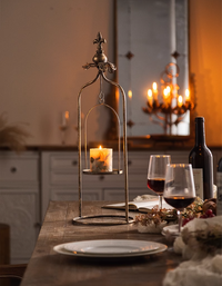 Candelabro de metal vintage para decoración del hogar