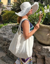 Large Capacity Canvas Tote Bag with Pocket Women