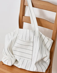 Women Minimalist Canvas Shoulder Shopper Handbag