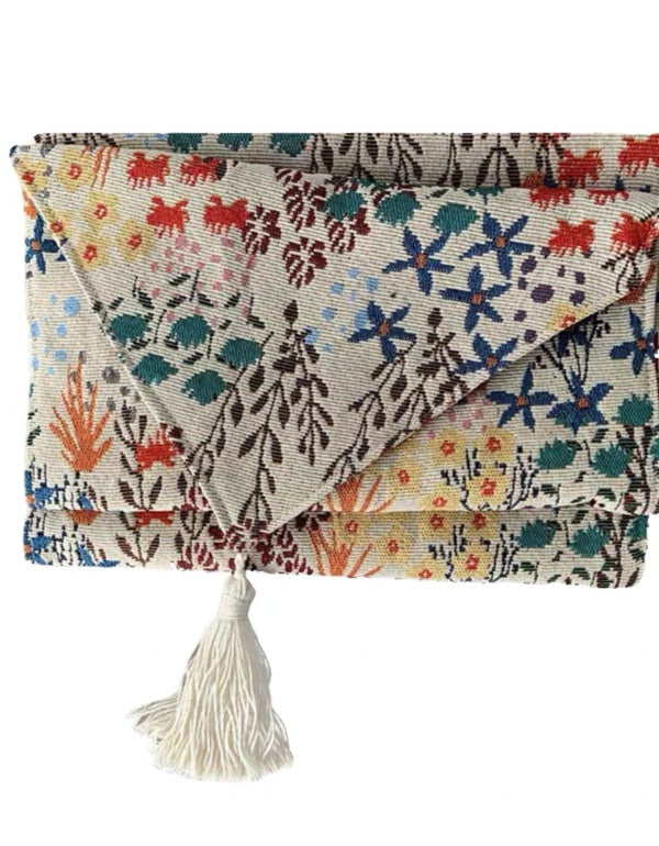 Chemin de table jacquard pastoral vintage