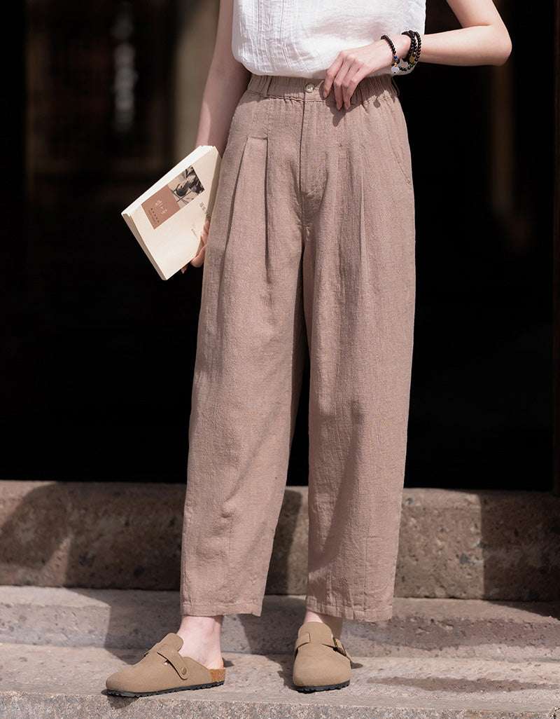 Vintage Relaxed Fix High-Waist Ramie Linen Pants