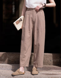 Vintage Relaxed Fix High-Waist Ramie Linen Pants