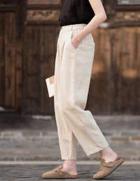 Vintage Relaxed Fix High-Waist Ramie Linen Pants