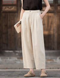 Vintage Relaxed Fix High-Waist Ramie Linen Pants
