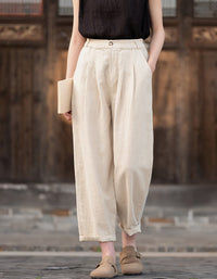 Vintage Relaxed Fix High-Waist Ramie Linen Pants