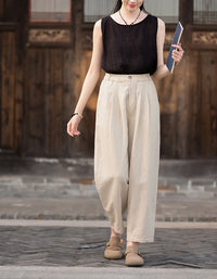 Vintage Relaxed Fix High-Waist Ramie Linen Pants