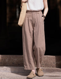 Vintage Relaxed Fix High-Waist Ramie Linen Pants