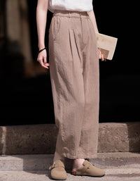 Vintage Relaxed Fix High-Waist Ramie Linen Pants