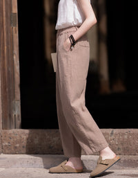 Vintage Relaxed Fix High-Waist Ramie Linen Pants