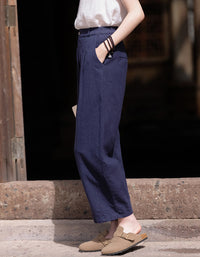 Vintage Relaxed Fix High-Waist Ramie Linen Pants