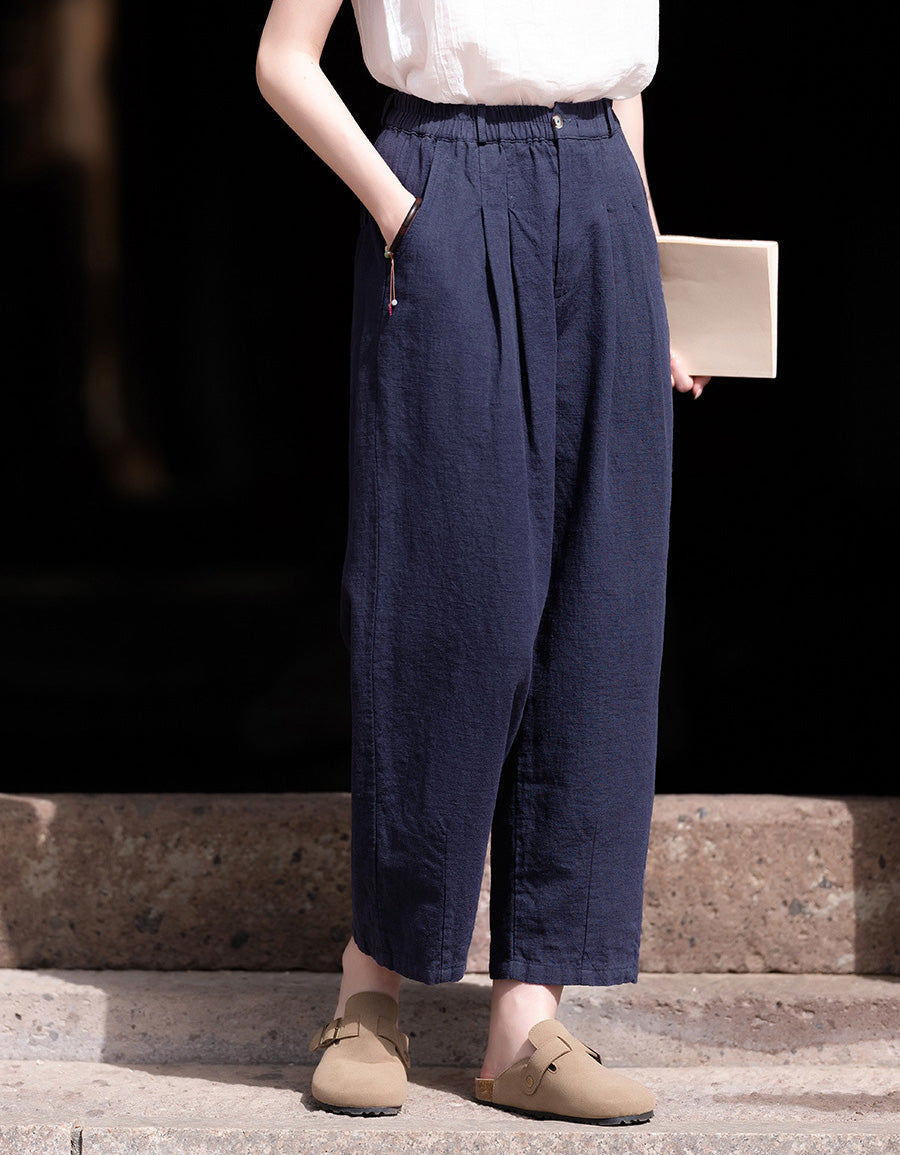 Vintage Relaxed Fix High-Waist Ramie Linen Pants