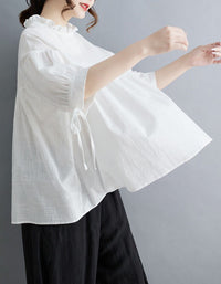 Soft white blouse minimalist style