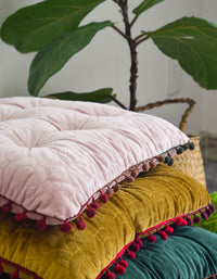 Cojín de silla cómodo de lino y algodón de estilo vintage