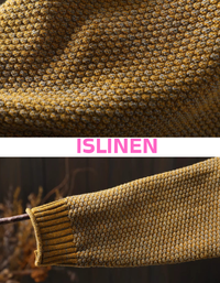 Vintage sunflower embroidered knit sweater texture detail views