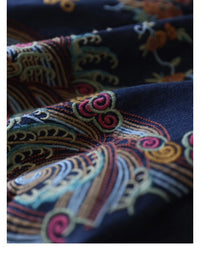 Wide Leg Loose Embroidery Denim Pants