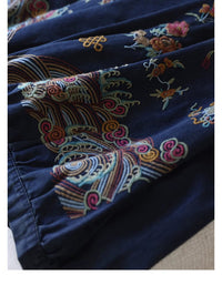 Wide Leg Loose Embroidery Denim Pants