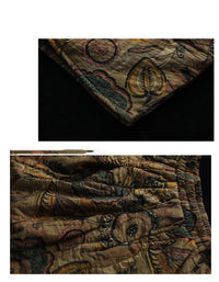 Winter Autumn Ethnic Style Cotton Quilted Printed Skirt