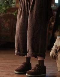 Winter Autumn Women Quilted Loose Wide Leg Pants