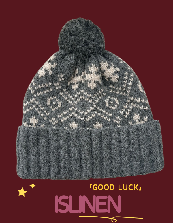 Winter Christmas Snowflake Pattern Knit Hat for Women