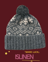 Winter Christmas Snowflake Pattern Knit Hat for Women
