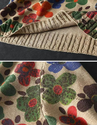 Winter Women’s Retro Floral Knit Mock Neck Sweater