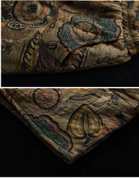 Winter Autumn Ethnic Style Cotton Quilted Printed Skirt