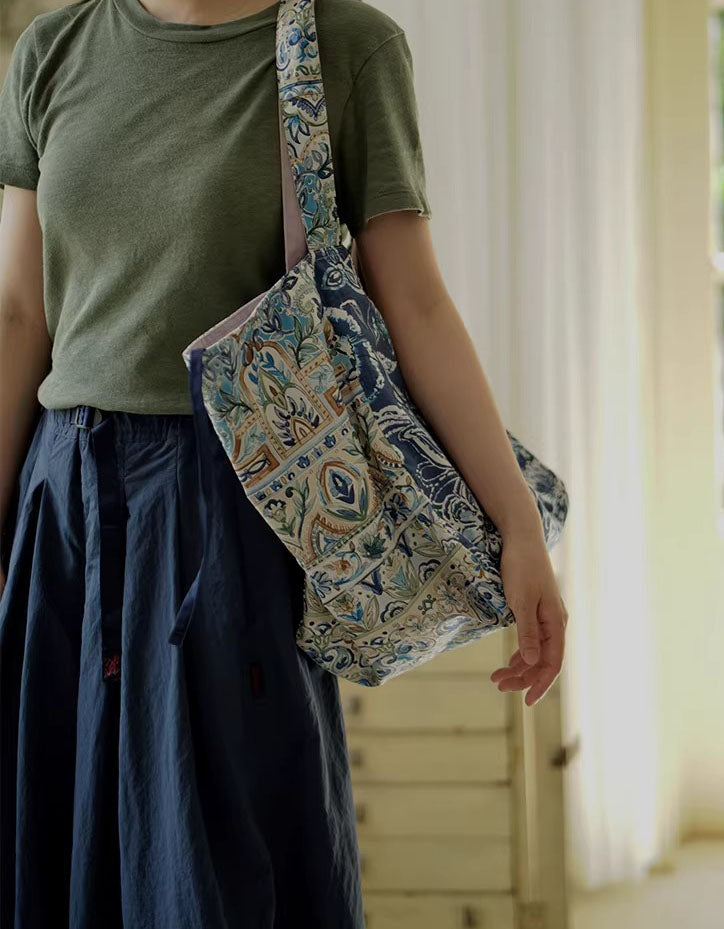 Boho Print Shoulder Tote Bag Large Capacity Women
