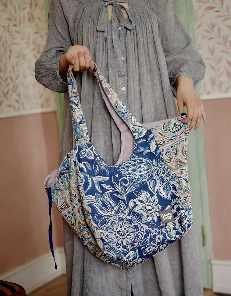 bohemian print tote bag reusable shopping bag women