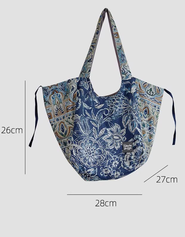 large floral tote bag eco friendly reusable bag women
