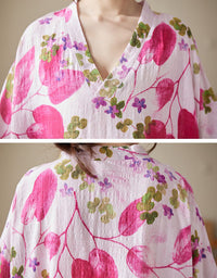 Women’s Relaxed Fit Floral Linen Long Dress