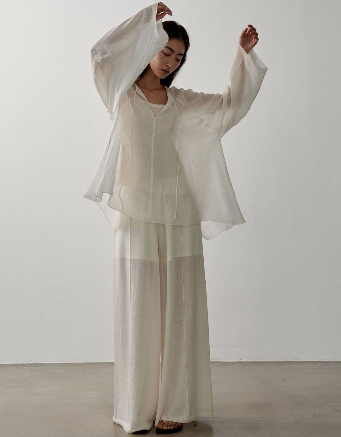 Loose fit white linen blouse women casual comfortable summer clothing