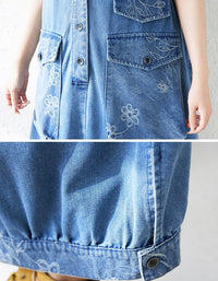 denim dress fabric texture close up