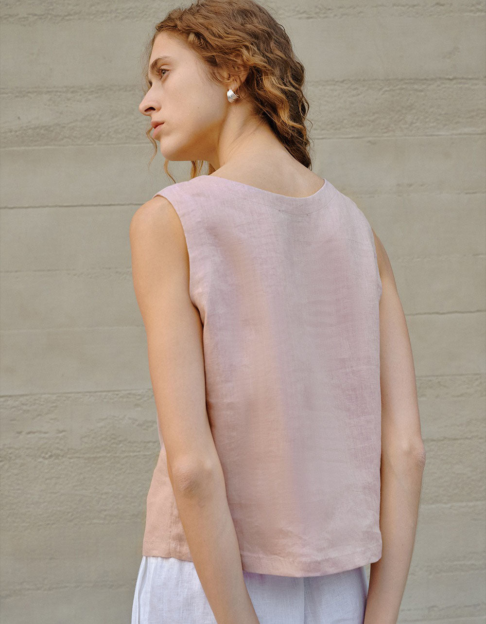 Casual Linen Embroidered Sleeveless Summer Top