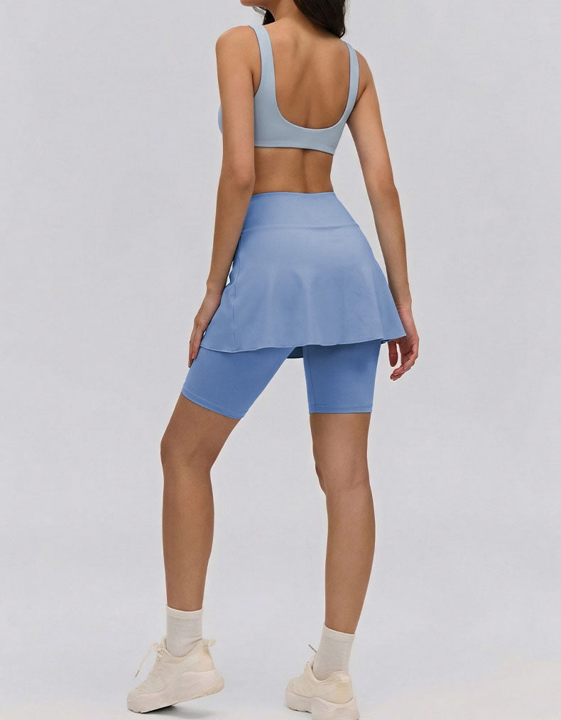 High Waist Workout Skort Women Tennis Running Skirt