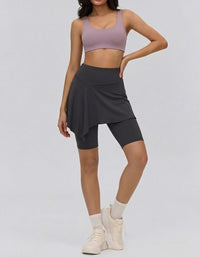 High Waist Tennis Skirt with Shorts Women Activewear