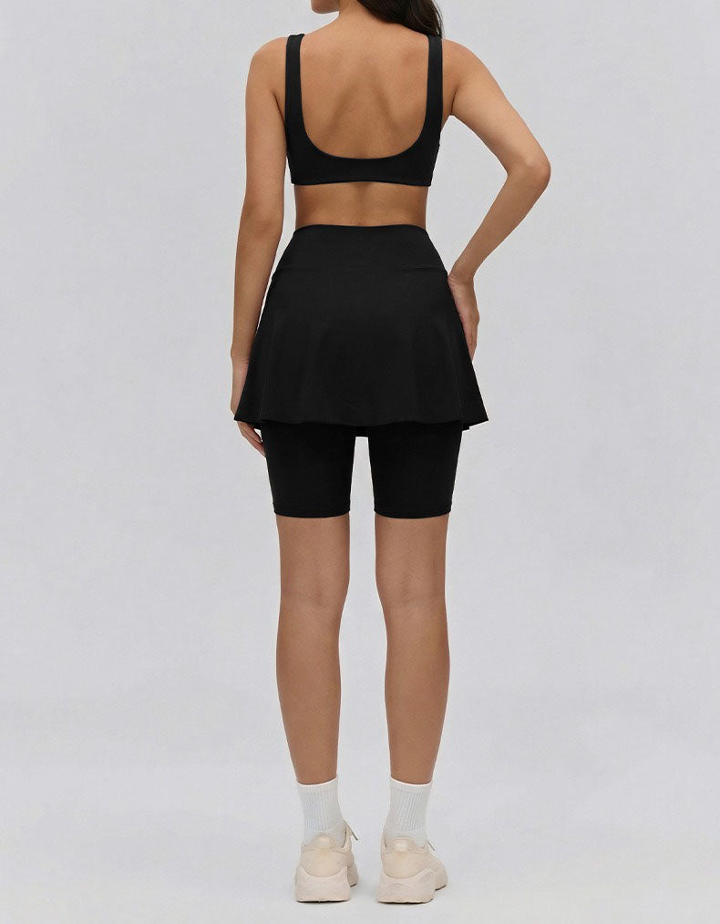 Women Running Skort High Waist Active Skirt Shorts