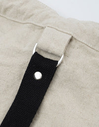 Soft Linen Drawstring Tote Bag Casual Summer Bag