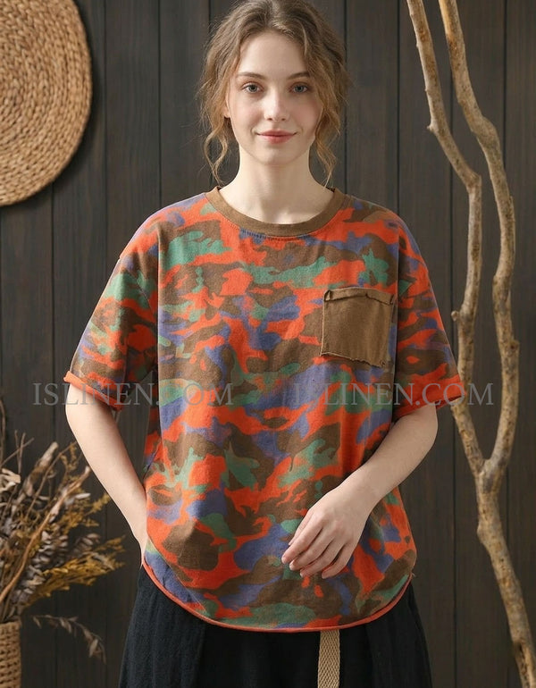 Trendy Camouflage Oversized T-shirt – Bold & Comfortable