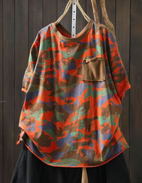 Stylish Camo T-shirt with Pocket – Casual Summer Look
