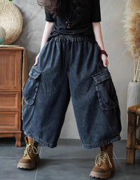 Women’s Relaxed Fit Cargo Pants Drawstring Waist
