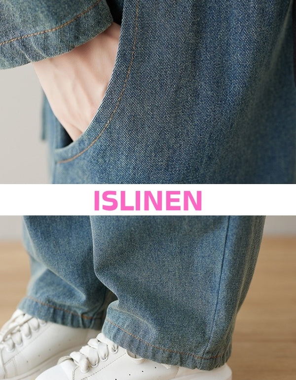 Stylish Denim Hooded Jumpsuit Drawstring Waist Outfit