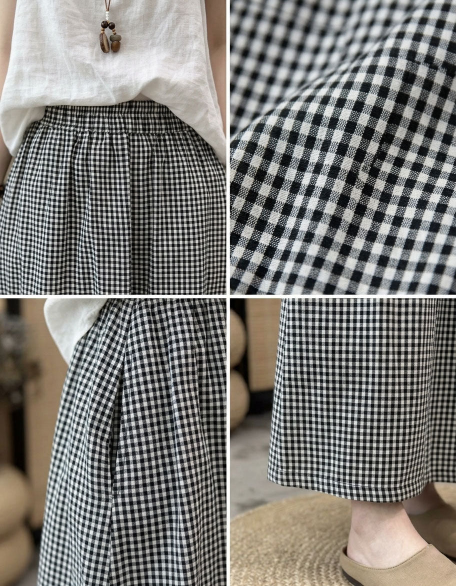 Loose fit A-line maxi skirt breathable fabric close up