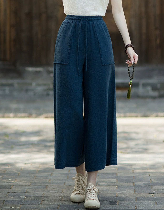 Women’s Relaxed Fit Linen Pants Drawstring Waist Pants