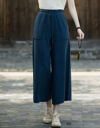 Women’s Relaxed Fit Linen Pants Drawstring Waist Pants