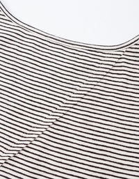 Breathable striped knit tank top for women in minimalist Korean style