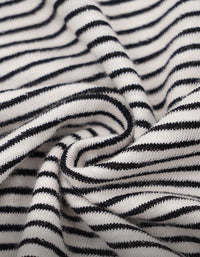 Close-up of lightweight striped sleeveless summer top with soft fabric texture