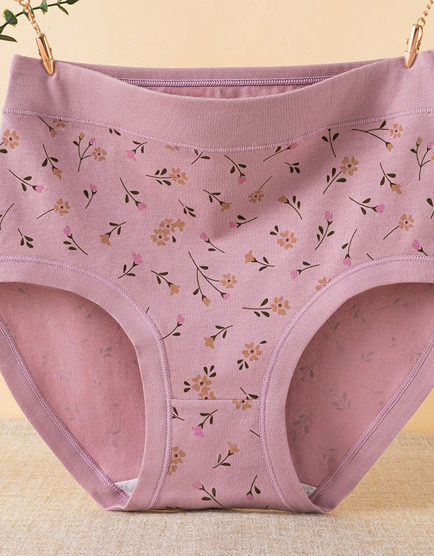 Women’s Cute Flower Print Panties – Soft Stretch Comfortable Underwear
