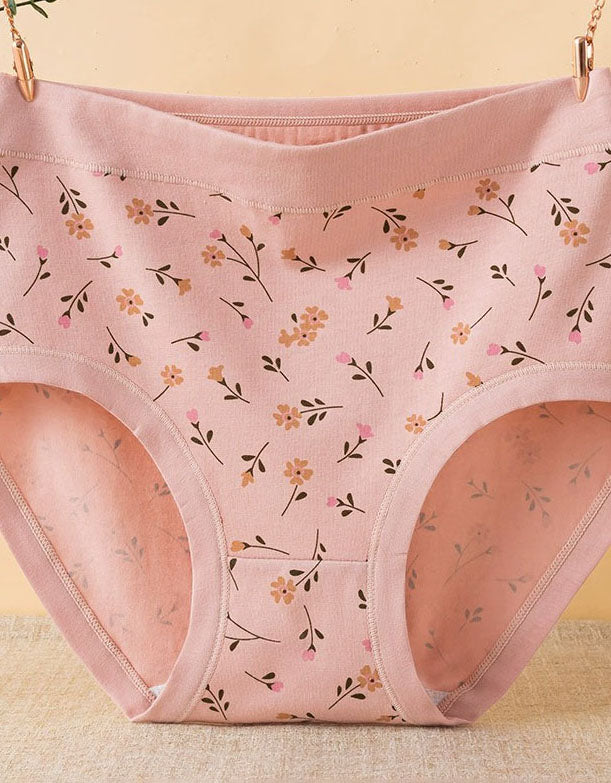 Women’s Floral Print Seamless Underwear – Comfortable Full Coverage Briefs